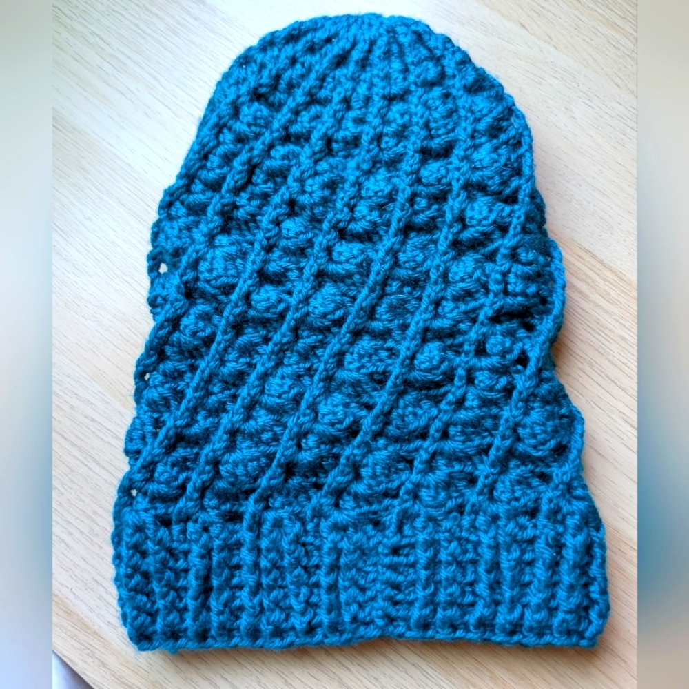 Handmade Blue Knit Beanie